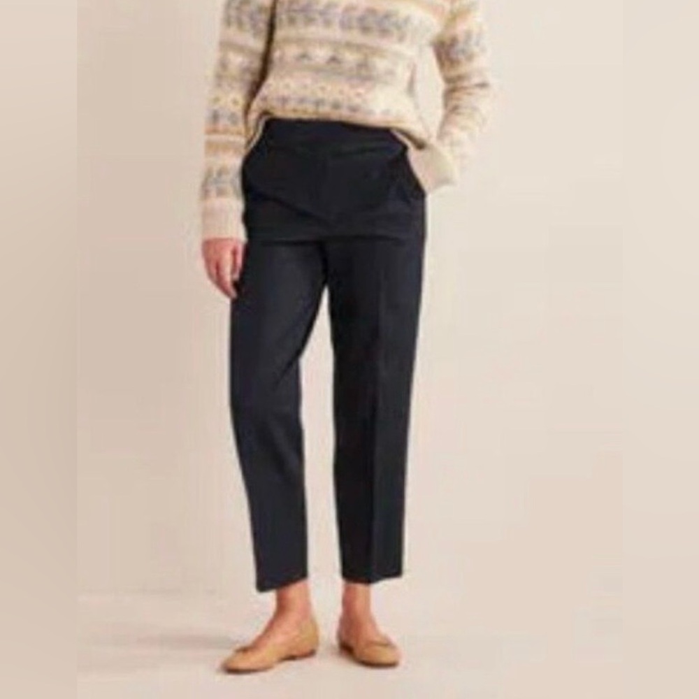 NEW Boden Women’s Bi-Stretch Tailored‎ Trousers Ankle Pants 6P Black 6 Petite